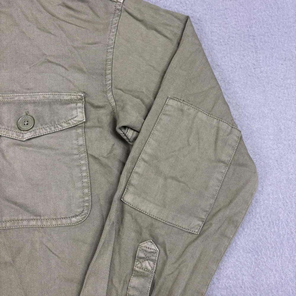 NWT American Eagle Cropped Military Hooded Shirt Jacket Shacket Olive Womens XS - Picture 3 of 14